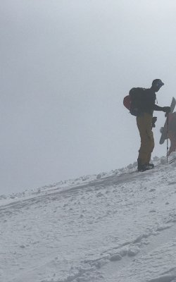 People hiking snow mountain