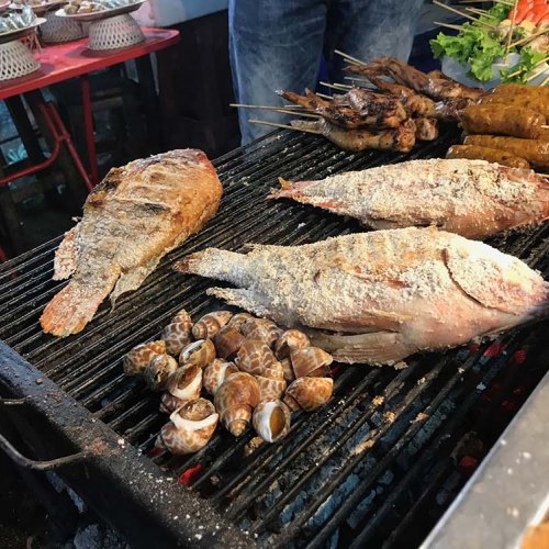 Fish on a griddle